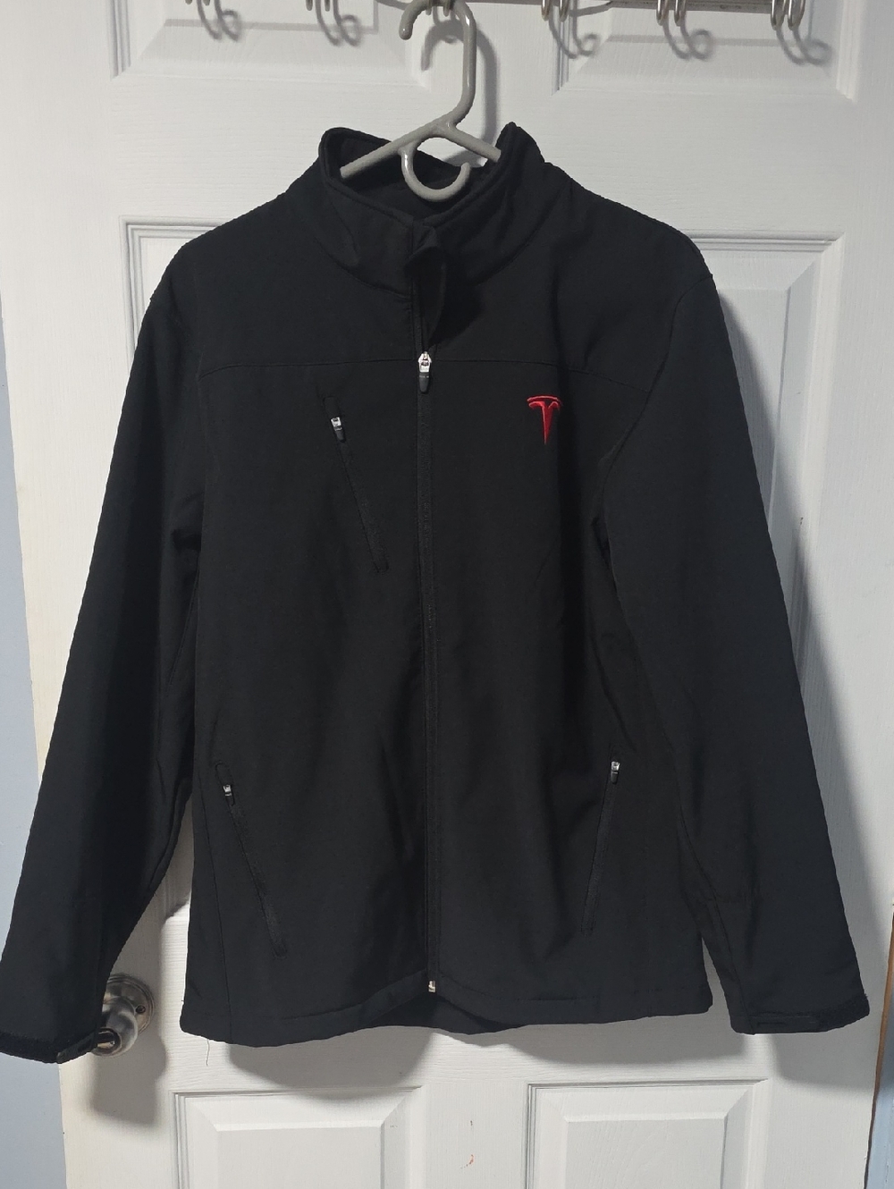 Tesla Black Lightweight Softshell Jacket with Red Logo - Picture 1 of 5